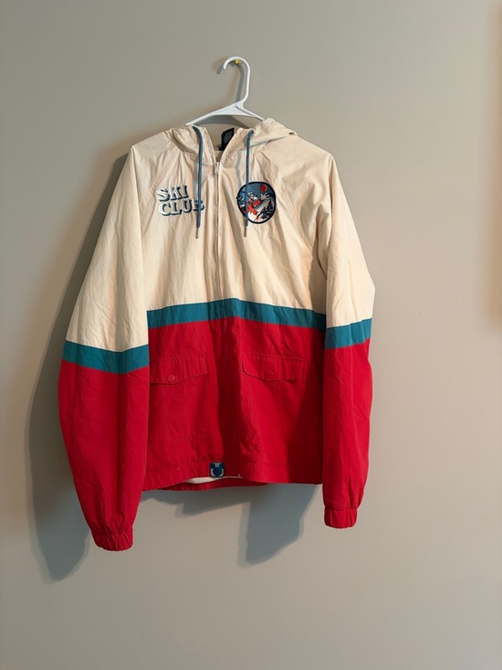 Disney Jackets & Blazers - Our Universe Disney Mickey & Friends Goofy Ski Club Color-Block Windbreaker Jack
